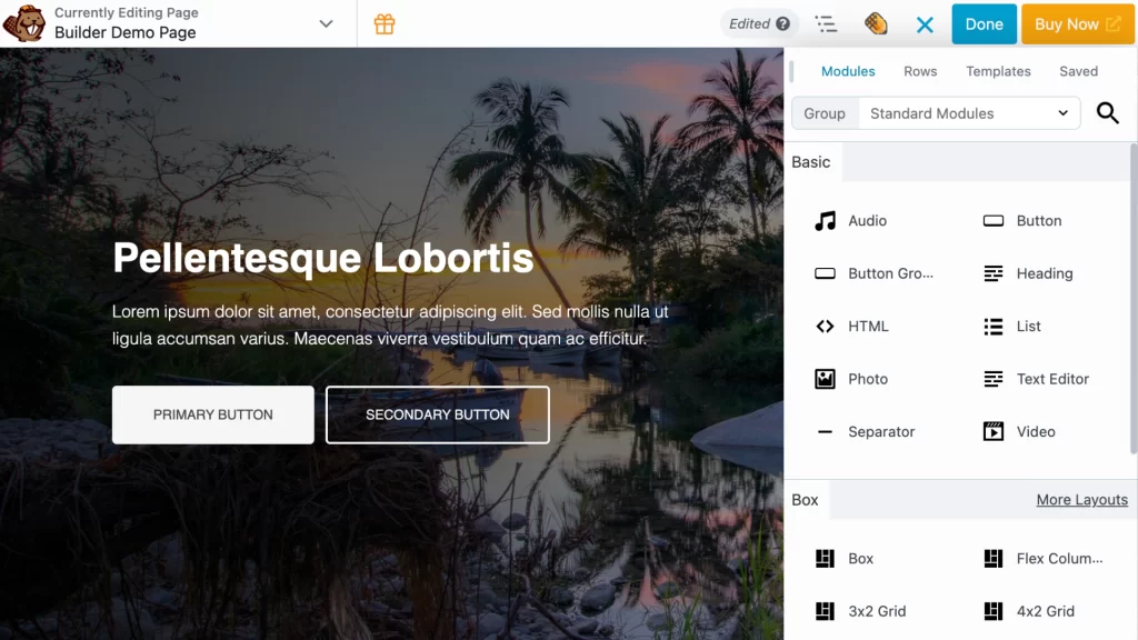 Beaver page builder