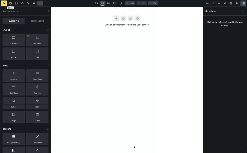 Bricks page builder